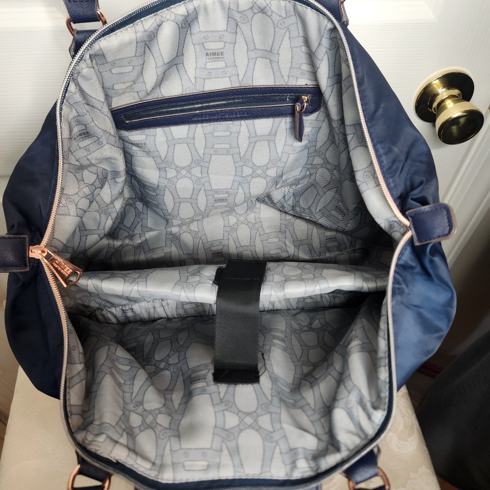 Amiee Kestenberg Florence Navy Blue Laptop Travel Tote Bag Nylon - Picture 14 of 15